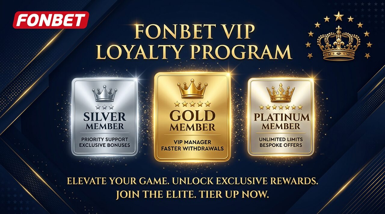 VIP программа лояльности Gold Silver Platinum для постоянных игроков Фонбет